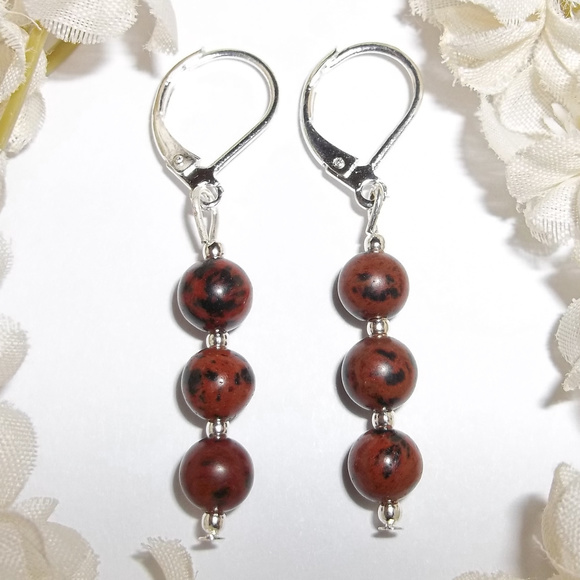 Brown & Black Jasper Earring Set Small NWT 4908 - Picture 1 of 8